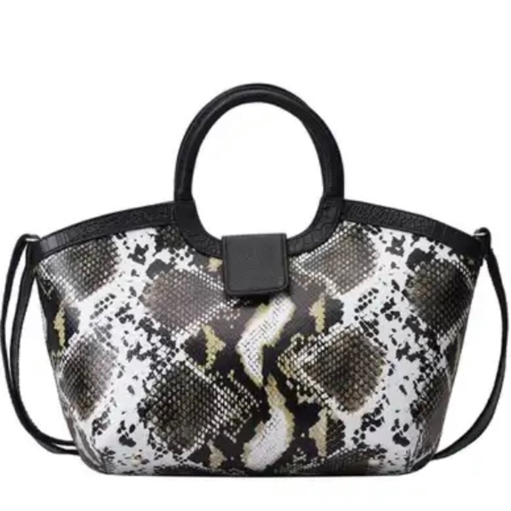 Genuine Leather Snake print Handbag